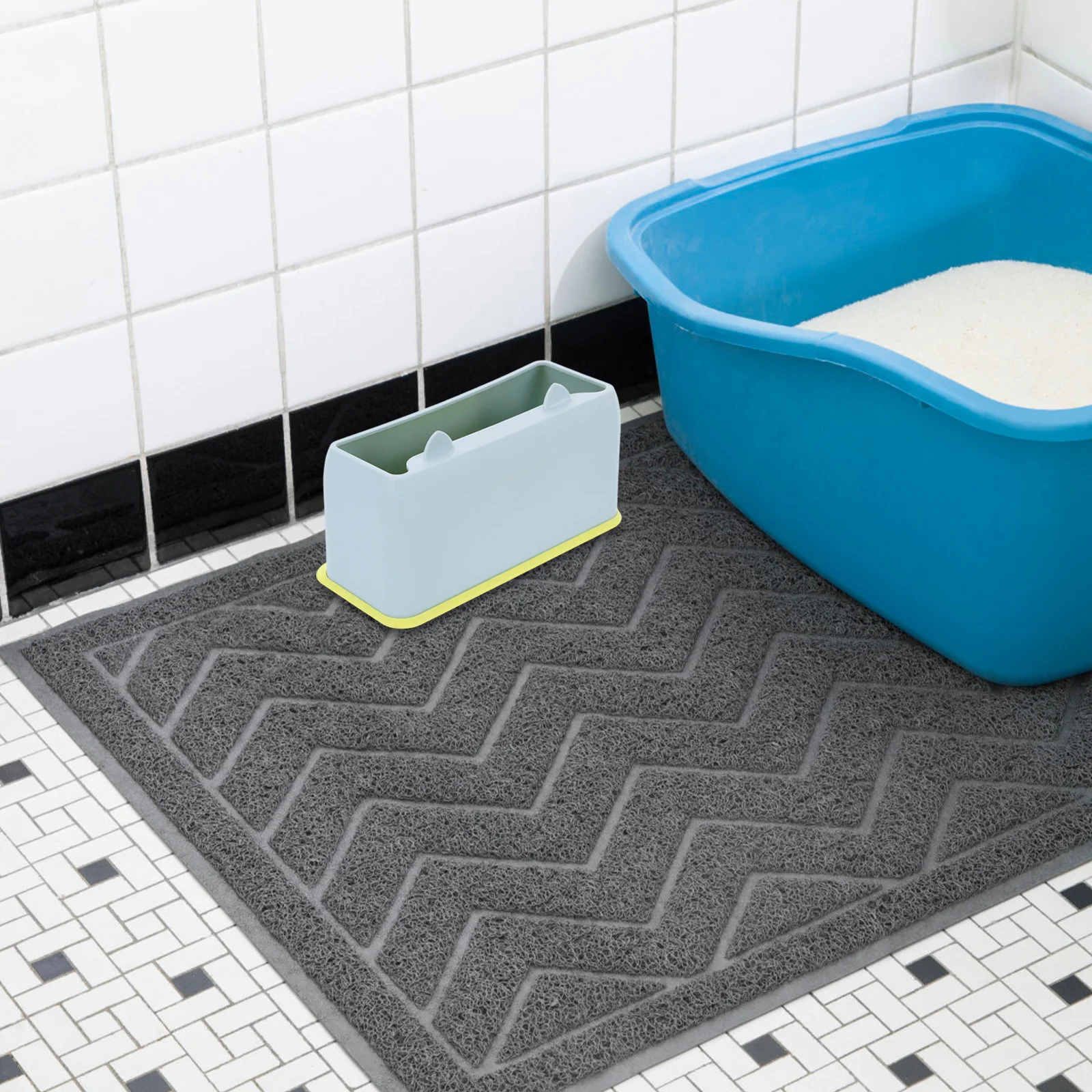 Cat Shaped Litter Scoop Holder Blue Durable Plastic Scoop Storage Organizer Pet Litter Box Accessory Mini Trash Can For Kitchen 
Cat Shaped Litter Scoop Holder Blue Durable Plastic Scoop Storage Organizer Pet Litter Box Accessory Mini Trash Can For Kitchen