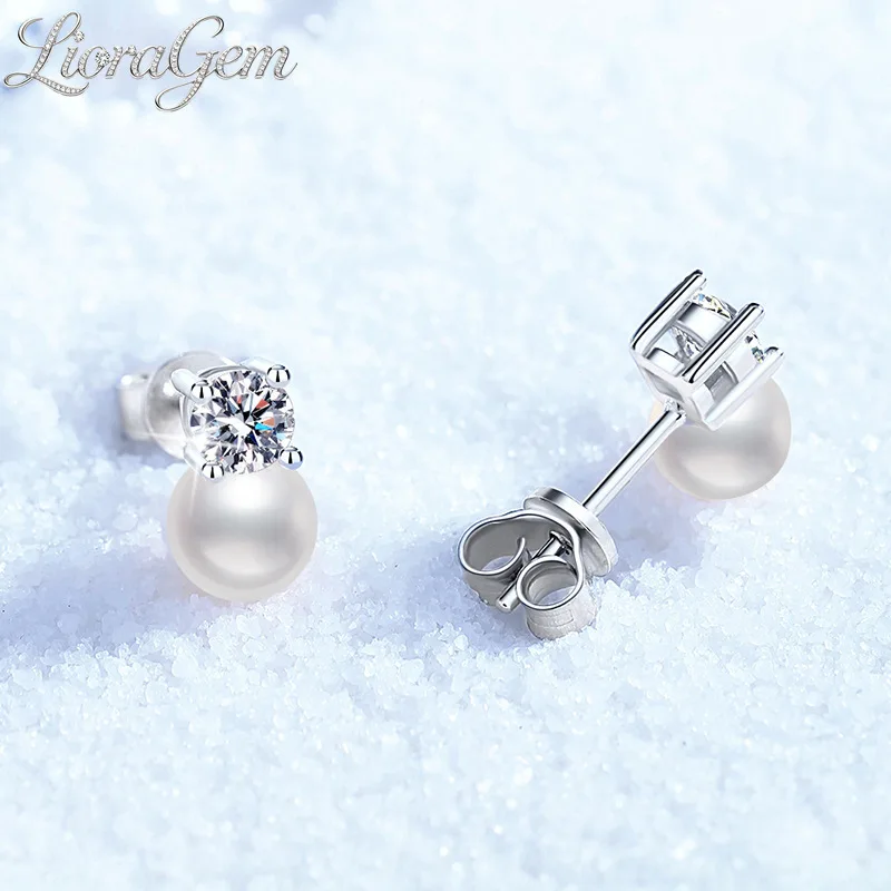 LioraGem Natural Freshwater Pearl 6mm Stud Earrings, Elegant Versatile D Color Moissanite Earrings Women Platinum PT950 Stamp
LioraGem Natural Freshwater Pearl 6mm Stud Earrings, Elegant Versatile D Color Moissanite Earrings Women Platinum PT950 Stamp