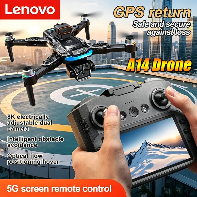 Lenovo A14 Drone 8K Professional GPS HD Camera Drones 5G WIFI FPV Video 4k UAV Large Screen Remote Control Quadcopter Dron
Lenovo A14 Drone 8K Professional GPS HD Camera Drones 5G WIFI FPV Video 4k UAV Large Screen Remote Control Quadcopter Dron