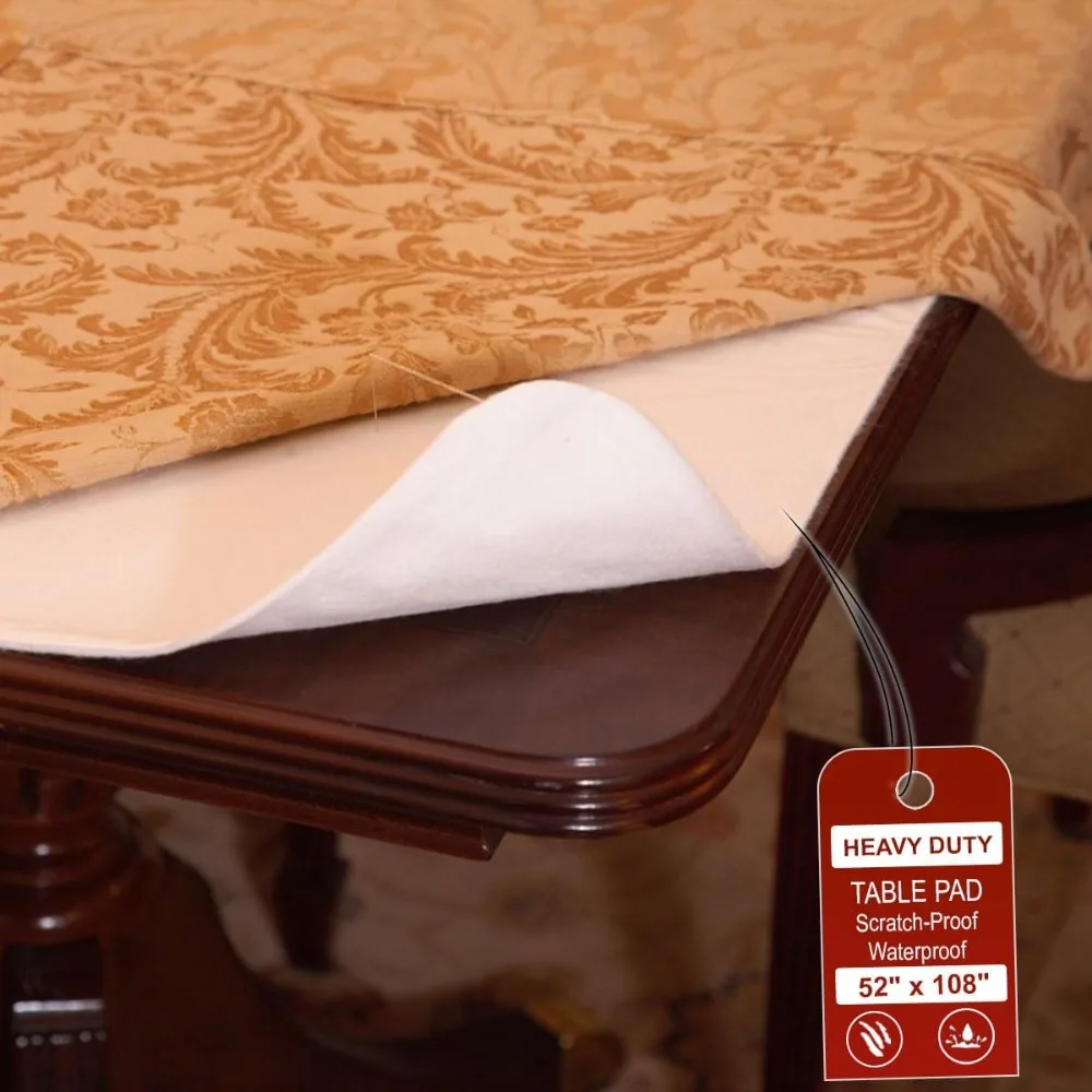 Luxury Padded Heavy-Duty Dining Table Protector - 52 x 108 Rectangle - Waterproof Vinyl Padding
Luxury Padded Heavy-Duty Dining Table Protector - 52 x 108 Rectangle - Waterproof Vinyl Padding