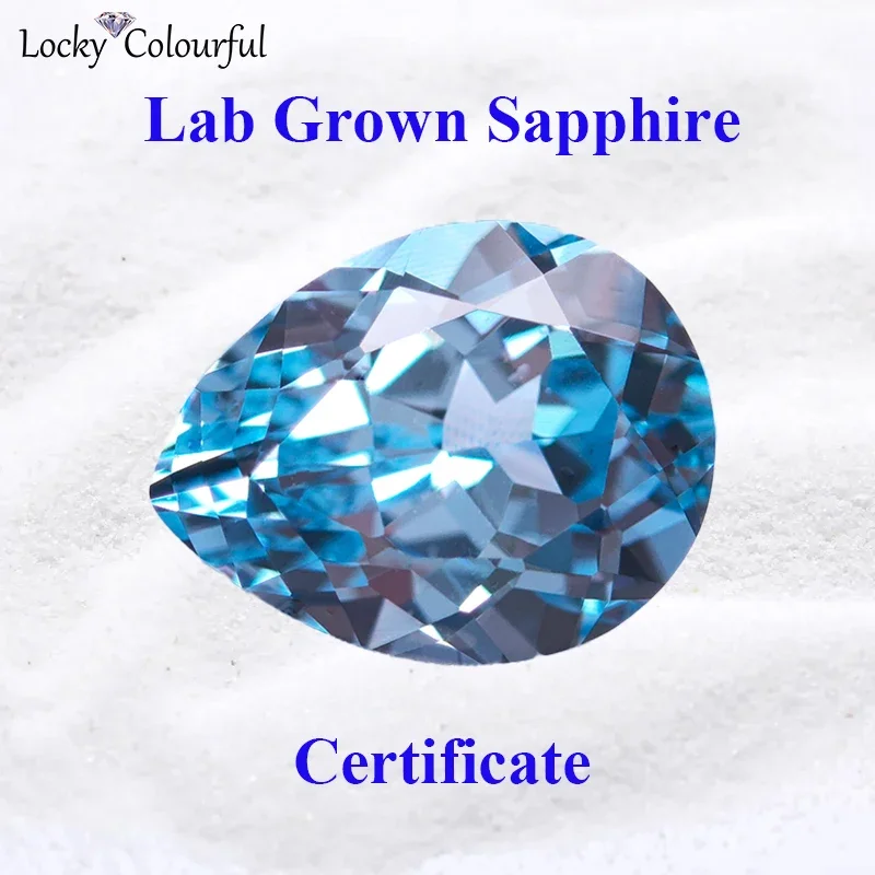 Lab Grown Sapphire Aquamarine Pear Shape Top Quality Charms Beads for Diy Jewelry Making Pendant Selectable AGL Certificate
Lab Grown Sapphire Aquamarine Pear Shape Top Quality Charms Beads for Diy Jewelry Making Pendant Selectable AGL Certificate