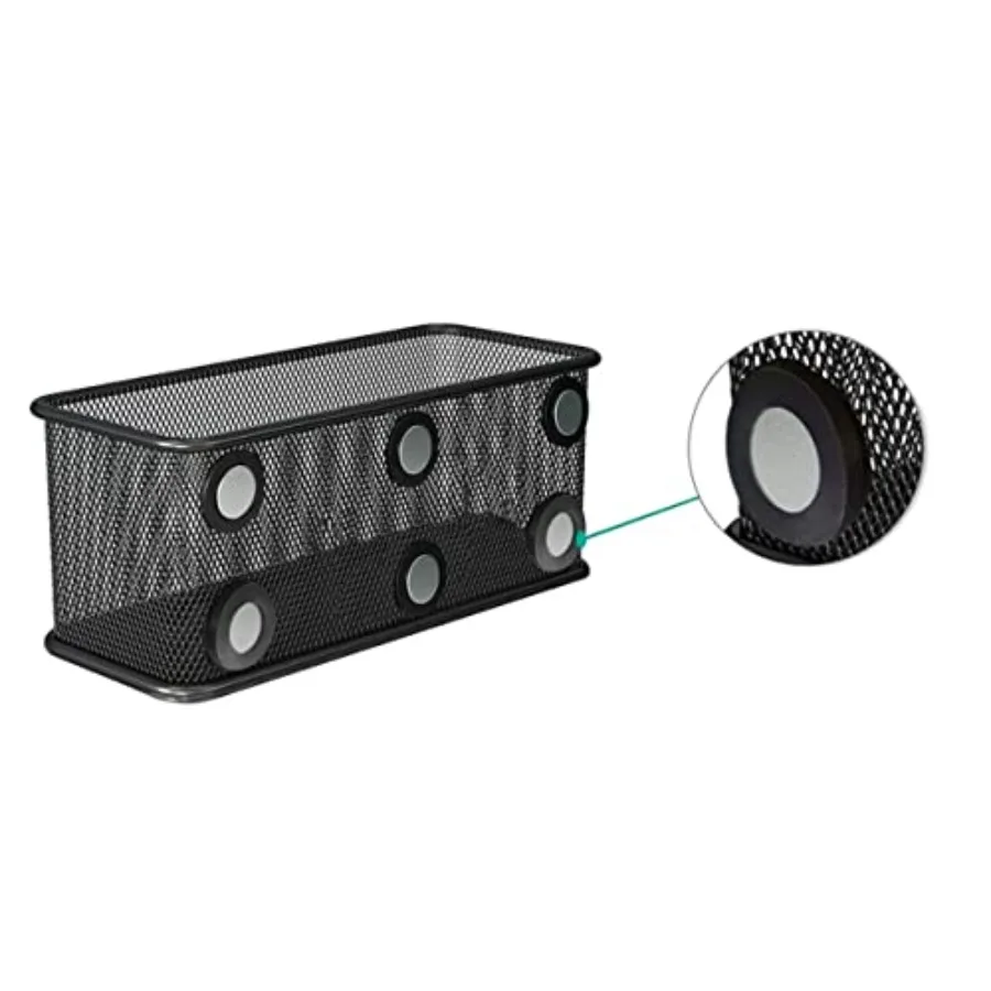 Mesh Magnetic Storage Baskets - Set of 1 Black with Anti-Slip Feature and Strong Magnets - Magnetic Locker Organizer and Pencil
Mesh Magnetic Storage Baskets - Set of 1 Black with Anti-Slip Feature and Strong Magnets - Magnetic Locker Organizer and Pencil