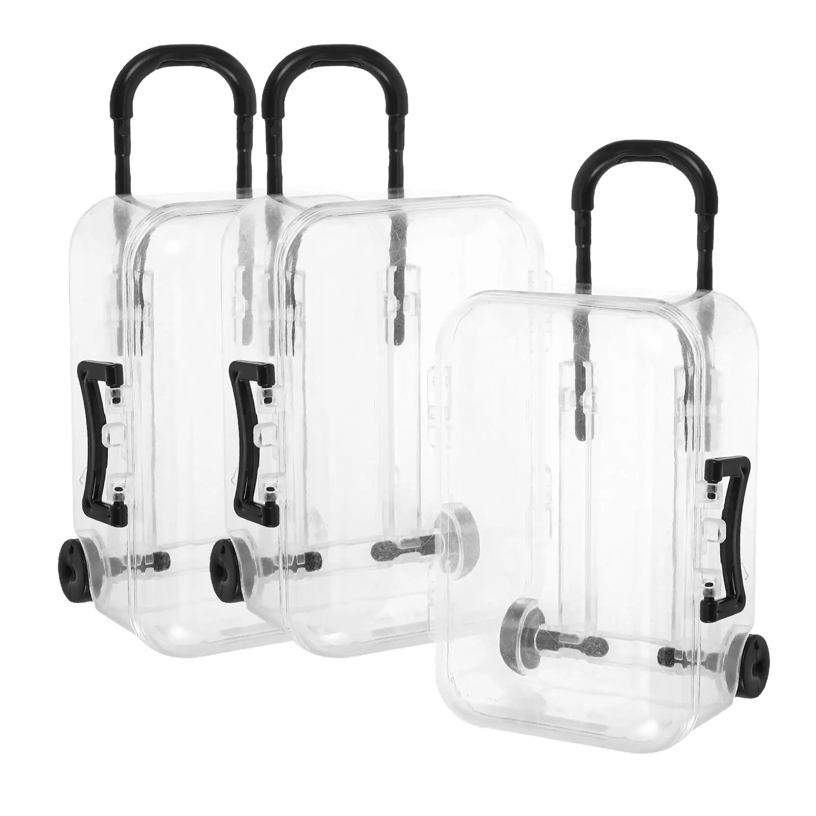 3 Pcs Mini Trolley Suitcase Transparent Storage Case for Nail Eyelash Jewelry Organizer Travel Portable Container Box
3 Pcs Mini Trolley Suitcase Transparent Storage Case for Nail Eyelash Jewelry Organizer Travel Portable Container Box