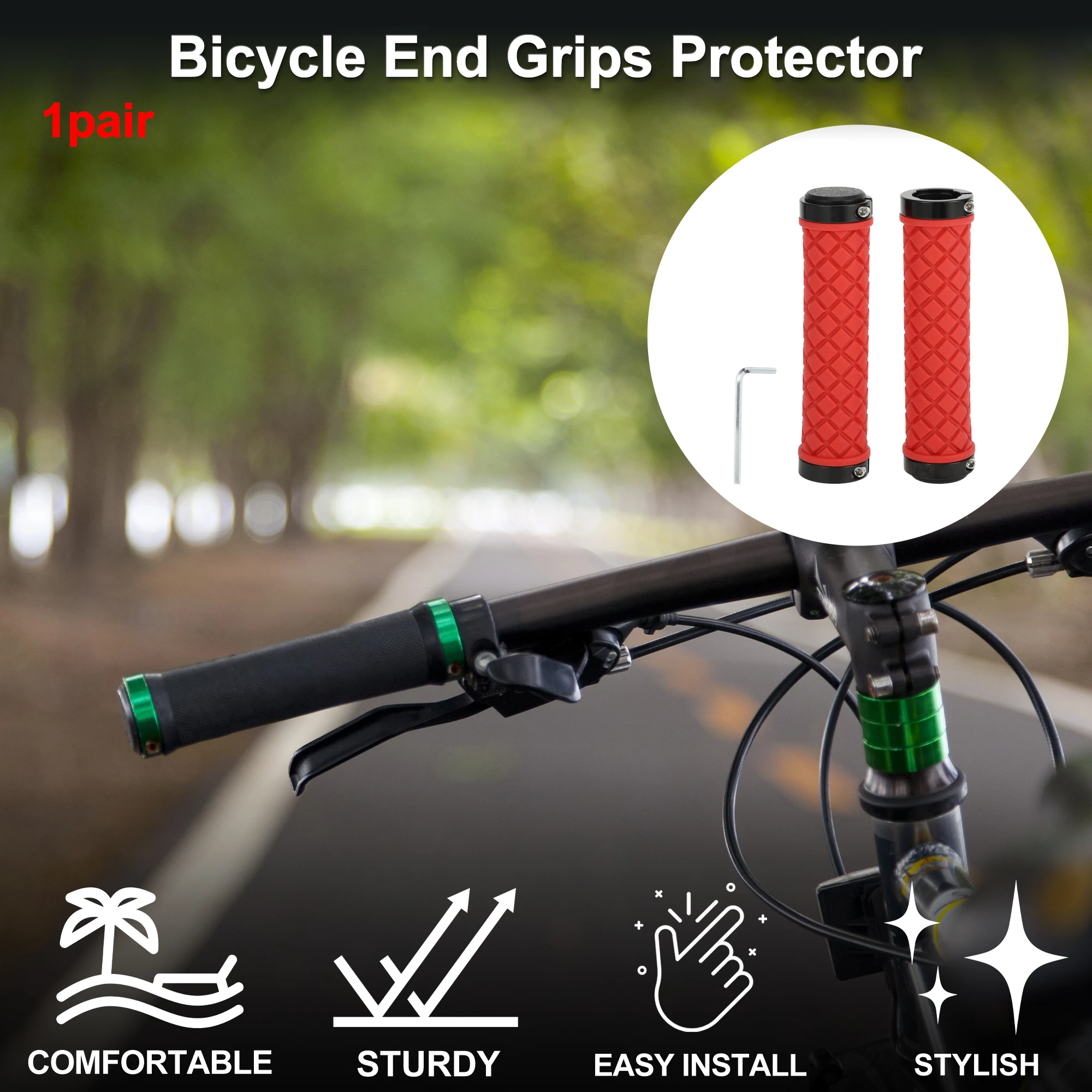 X Autohaux Bike Handlebar Grip Cover 128mm Lightweight MTB End Grips Protector Red 1 Set
X Autohaux Bike Handlebar Grip Cover 128mm Lightweight MTB End Grips Protector Red 1 Set