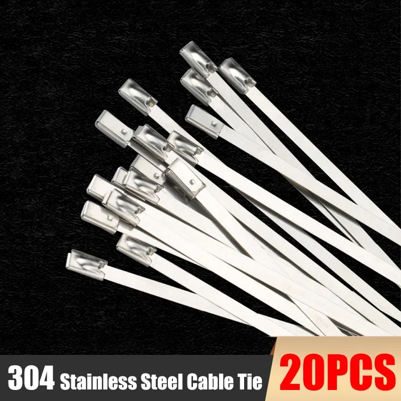 20 Pcs 304 Stainless Steel Metal Cable Ties Exhaust Wrap Coated Locking Metal Zip-Exhaust Multifunctional Locking Cable Ties
20 Pcs 304 Stainless Steel Metal Cable Ties Exhaust Wrap Coated Locking Metal Zip-Exhaust Multifunctional Locking Cable Ties