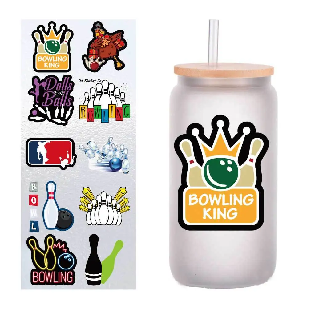 10 pieces/pack cartoon color bowling UV transfer stickers Crystal label glass stickers customized four inches
10 pieces/pack cartoon color bowling UV transfer stickers Crystal label glass stickers customized four inches