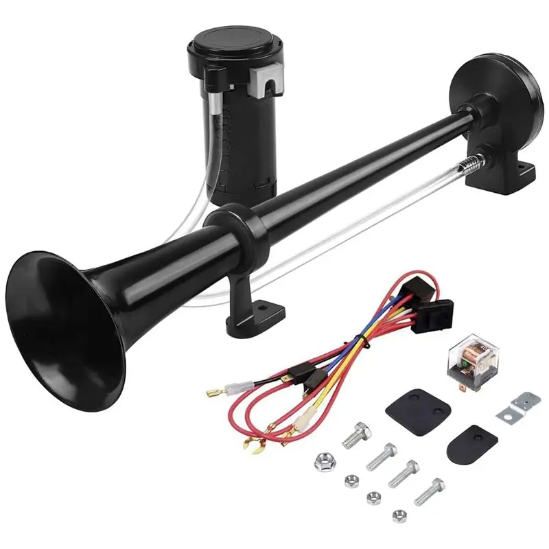 A73X-150Db 24V Air Horns Black Horn For Truck, Single Trumpet Truck Air Horn, For 24V Vehicles Train Car Ship Boat Lorry, 17 Inc
A73X-150Db 24V Air Horns Black Horn For Truck, Single Trumpet Truck Air Horn, For 24V Vehicles Train Car Ship Boat Lorry, 17 Inc