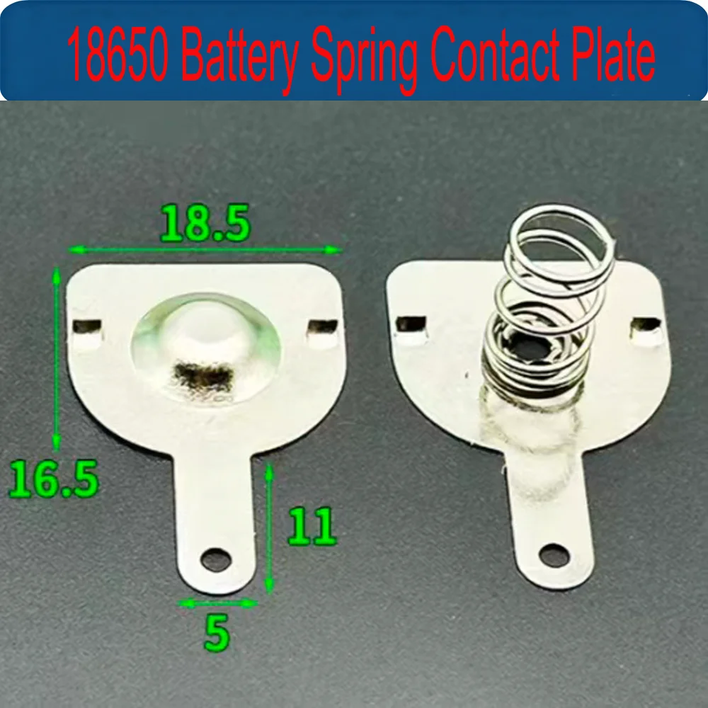 20Pcs (10Pair) 18650 Battery Spring Contact Plate Single Pole Positive Negative Battery Box Terminal 16x18.5mm
20Pcs (10Pair) 18650 Battery Spring Contact Plate Single Pole Positive Negative Battery Box Terminal 16x18.5mm
