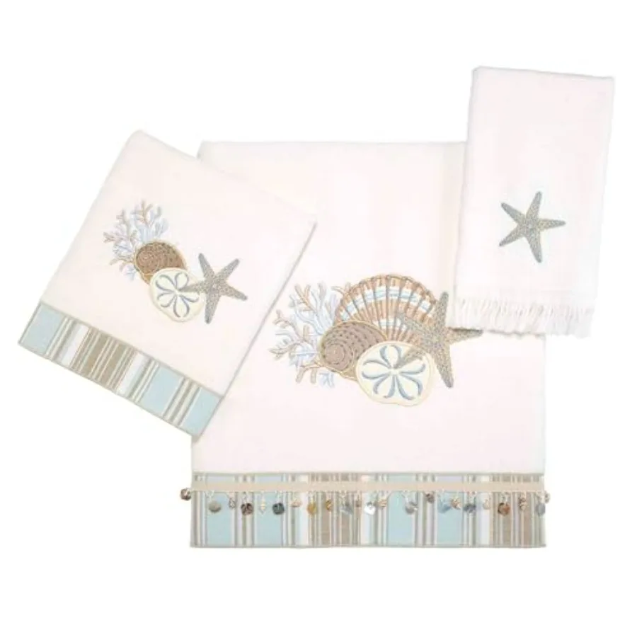 3pc Towel Set for Coastal Home Decor, 100 Cotton, White, Ultra-Soft Highly Absorbent
3pc Towel Set for Coastal Home Decor, 100 Cotton, White, Ultra-Soft Highly Absorbent