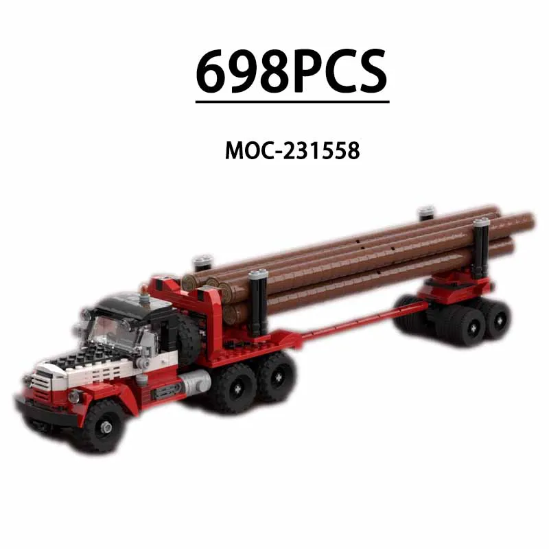 MOC-231558 Mammoth Logging Truck with Boom Trailer Building Block Toy, 698-Piece Cargo Transport Vehicle Model Christmas Gift
MOC-231558 Mammoth Logging Truck with Boom Trailer Building Block Toy, 698-Piece Cargo Transport Vehicle Model Christmas Gift
