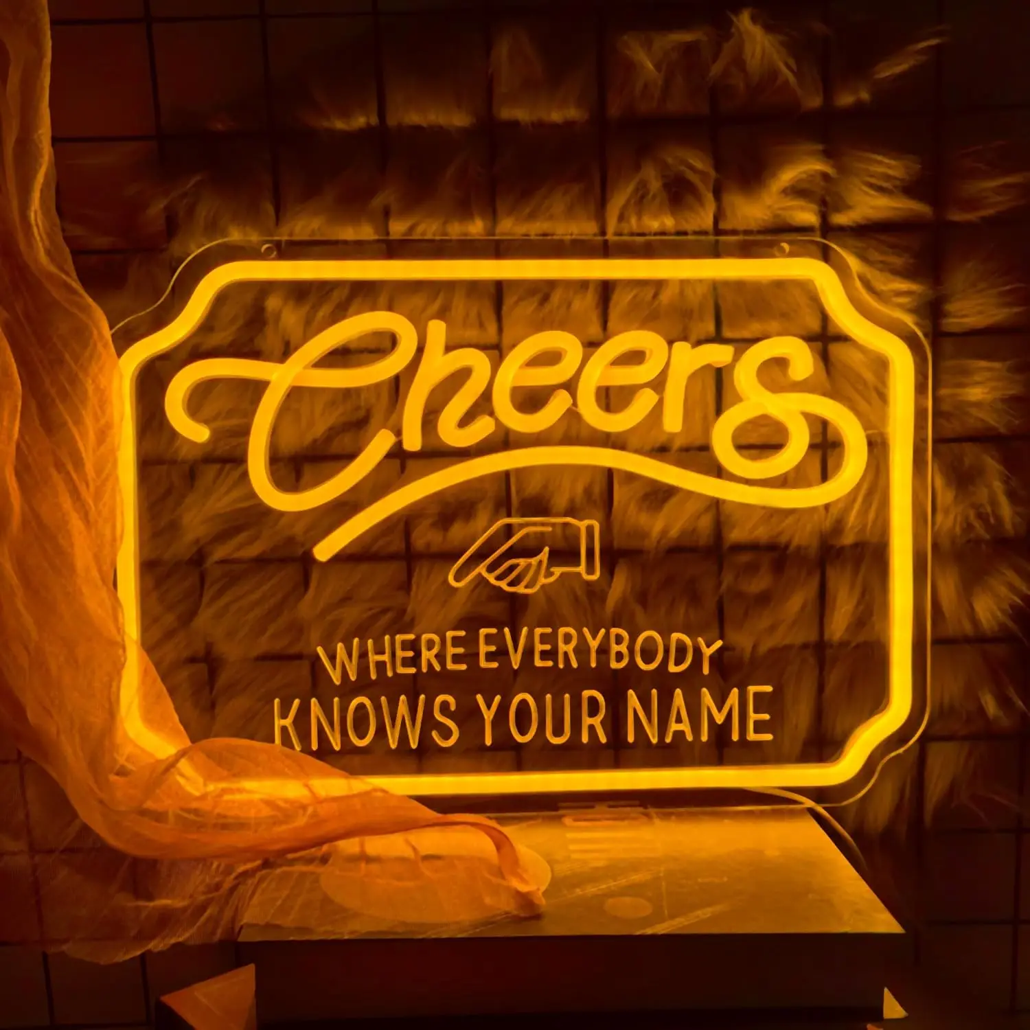 Cheers Where Everybody Knows Your Name Neon Sign Light LED Dimmable for Room Bar Party Restaurant Decor Gift for Family Friends
Cheers Where Everybody Knows Your Name Neon Sign Light LED Dimmable for Room Bar Party Restaurant Decor Gift for Family Friends