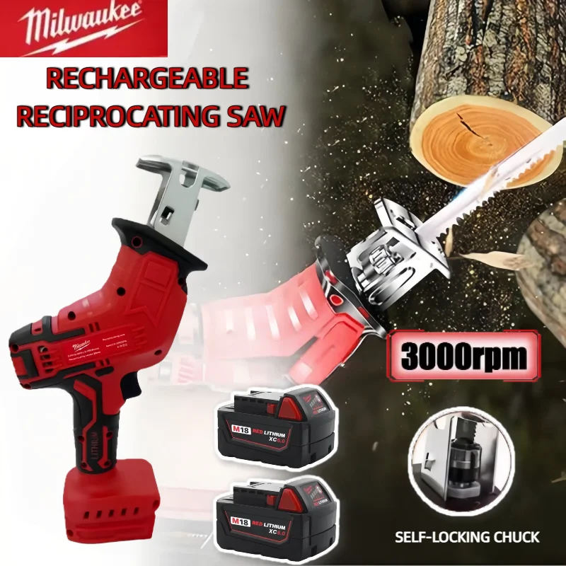 Milwaukee 18V Cordles Metal Pipe Cutting Saw Electric Reciprocating Saw Wood Electric Cutting Saw Tool with M18 Battery
Milwaukee 18V Cordles Metal Pipe Cutting Saw Electric Reciprocating Saw Wood Electric Cutting Saw Tool with M18 Battery