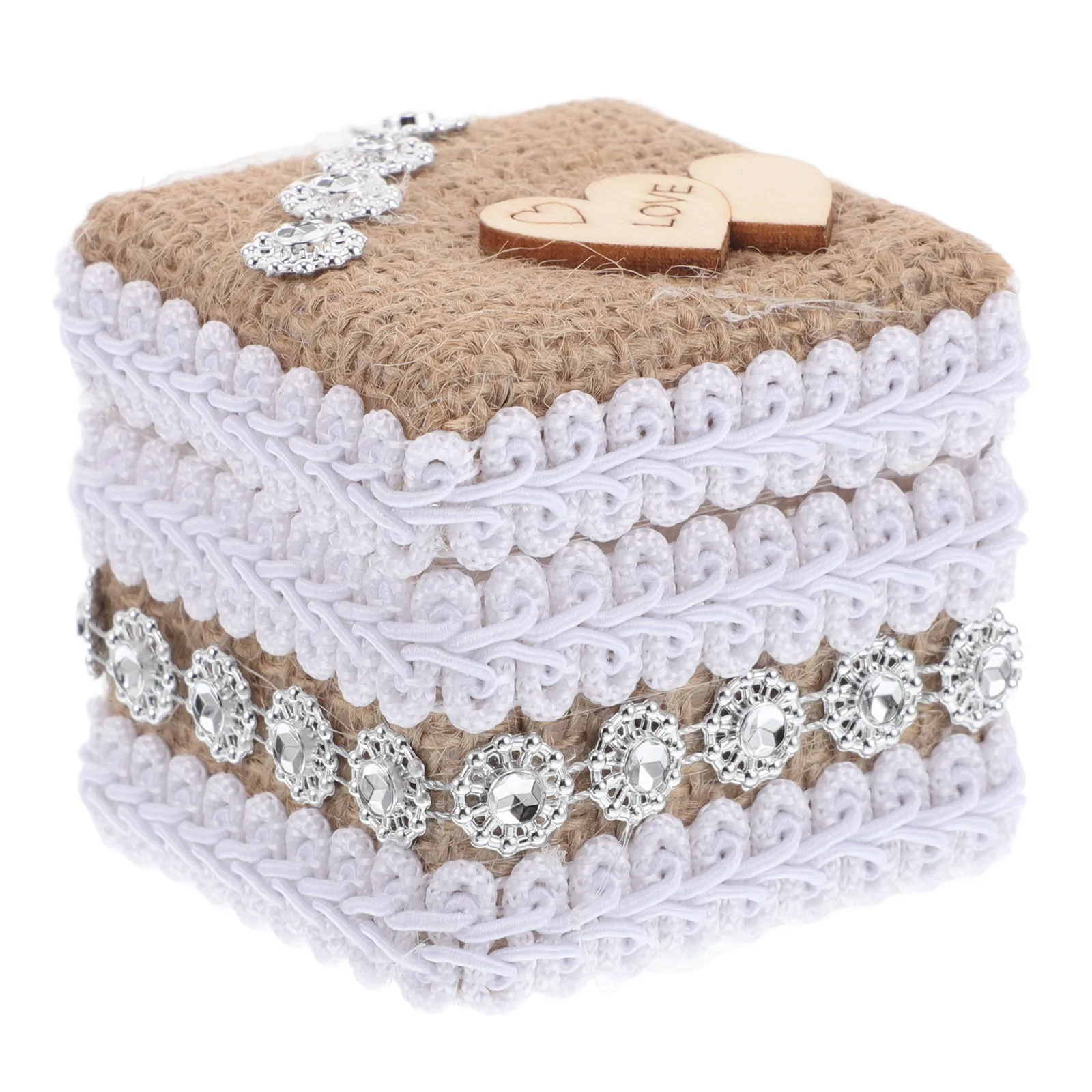Handmade Double Heart Ring Box Small Jewelry Organizer for Valentine Day Proposal Wedding Ceremony Ring Bearer Assorted Color
Handmade Double Heart Ring Box Small Jewelry Organizer for Valentine Day Proposal Wedding Ceremony Ring Bearer Assorted Color