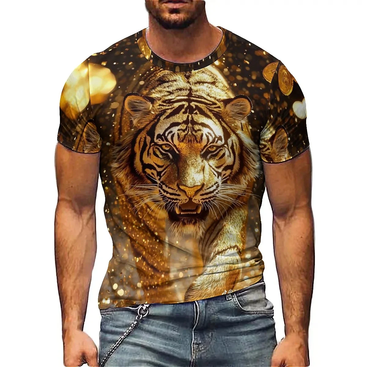 Summer Beach Fitness Running Men's 3D Printed Short Sleeve T-Shirt - High-Quality Printing
Summer Beach Fitness Running Men's 3D Printed Short Sleeve T-Shirt - High-Quality Printing
