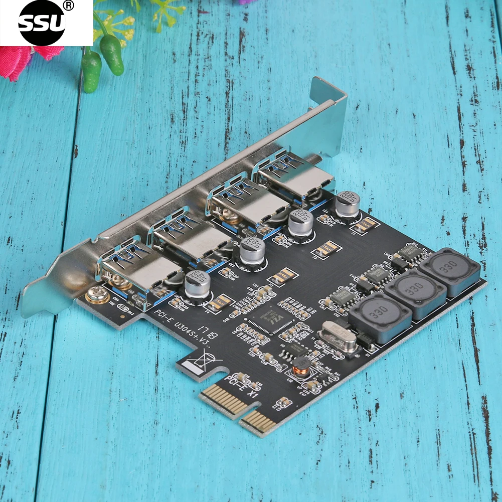 SSU U3V04S + 4-портовая карта расширения USB 3.0 PCIe PCI Express x1 USB 3.0 адаптер-концентратор для настольного ПК
SSU U3V04S + 4-портовая карта расширения USB 3.0 PCIe PCI Express x1 USB 3.0 адаптер-концентратор для настольного ПК