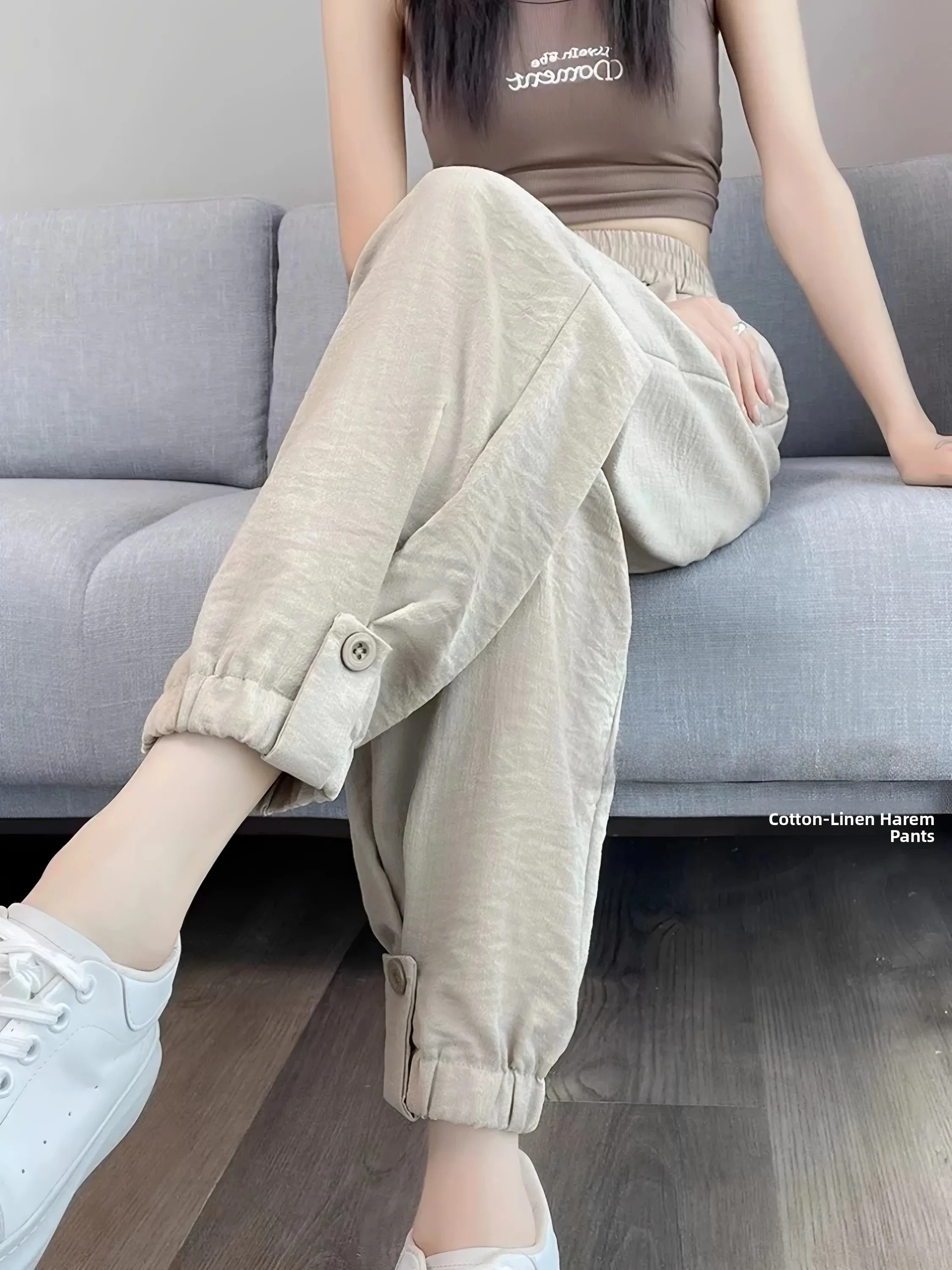 Women's Summer Ice Silk Quick Dry Sports Pants Cuffed Thin Slimming Casual Harlan Workwear Sweatpants High Waist Loose Fit
Women's Summer Ice Silk Quick Dry Sports Pants Cuffed Thin Slimming Casual Harlan Workwear Sweatpants High Waist Loose Fit