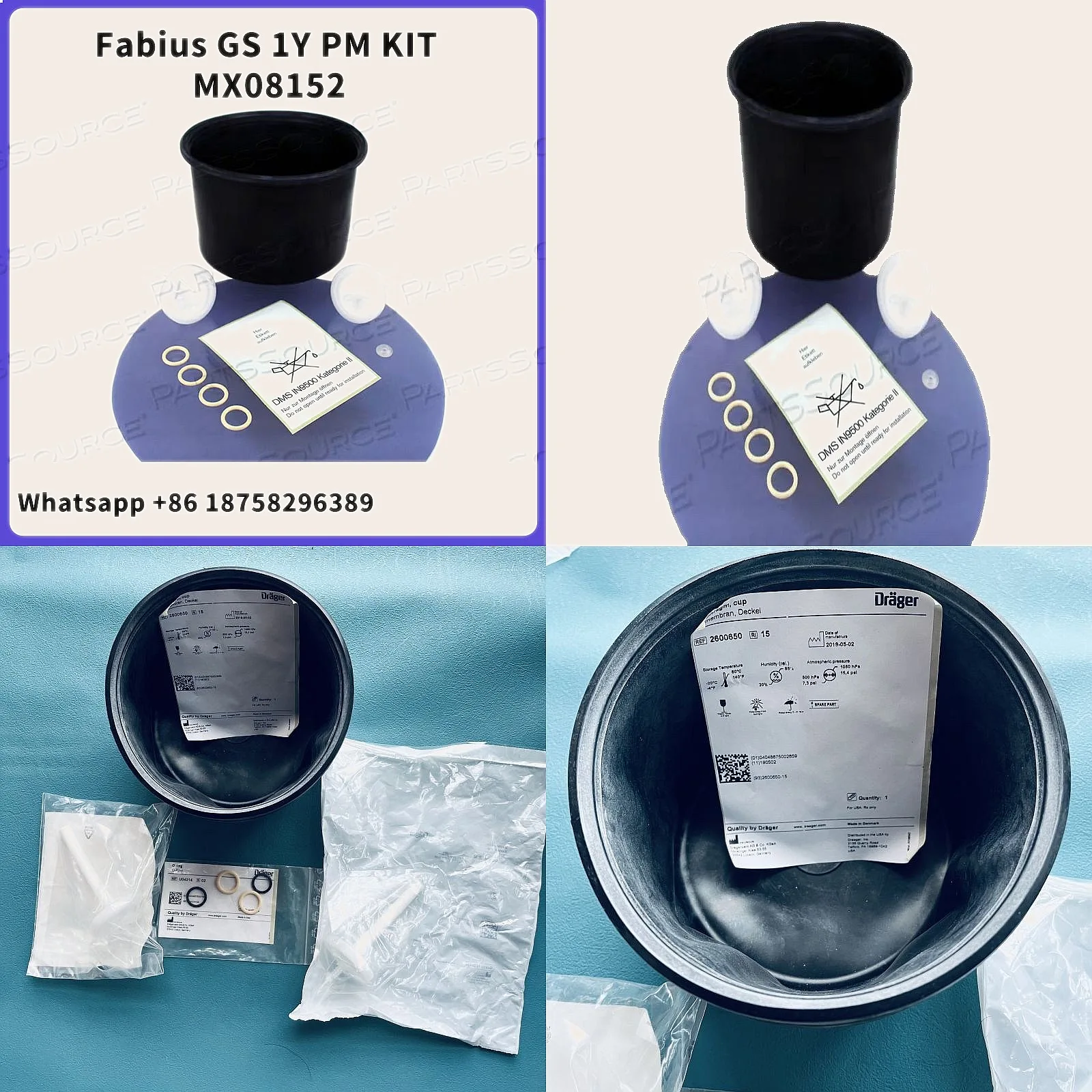 MX08152 Service Kit for Drager Fabius Plus Fabius GS PM Kit
MX08152 Service Kit for Drager Fabius Plus Fabius GS PM Kit