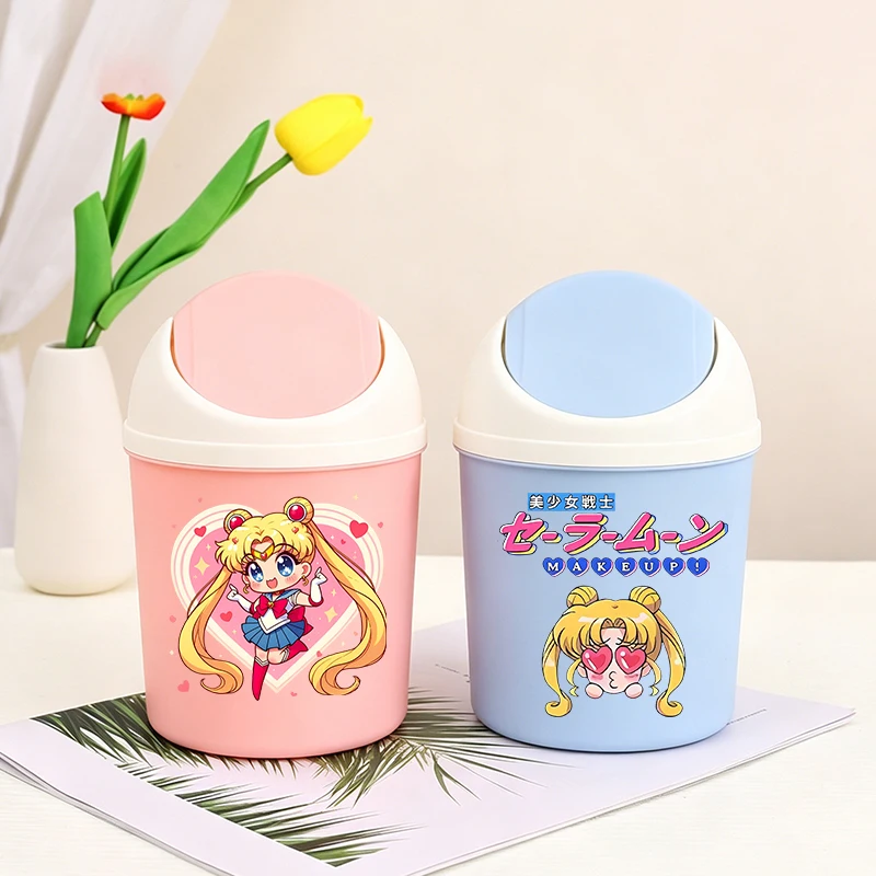 Sailor Moon Woman Mini Desktop Bin Anime Cute Female Small Trash Can Bedroom Trash Can Garbage Cans Clean Home Desk Home Gift
Sailor Moon Woman Mini Desktop Bin Anime Cute Female Small Trash Can Bedroom Trash Can Garbage Cans Clean Home Desk Home Gift