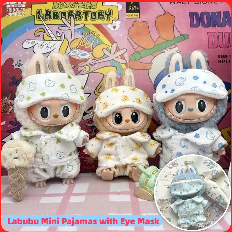 Мини-пижама Labubu 15-17 см с маской для глаз, одежда из трех предметов Kawaii V1 V2 Labubu, милый идол, плюшевые аксессуары для кукол, подарки для детей
Мини-пижама Labubu 15-17 см с маской для глаз, одежда из трех предметов Kawaii V1 V2 Labubu, милый идол, плюшевые аксессуары для кукол, подарки для детей
