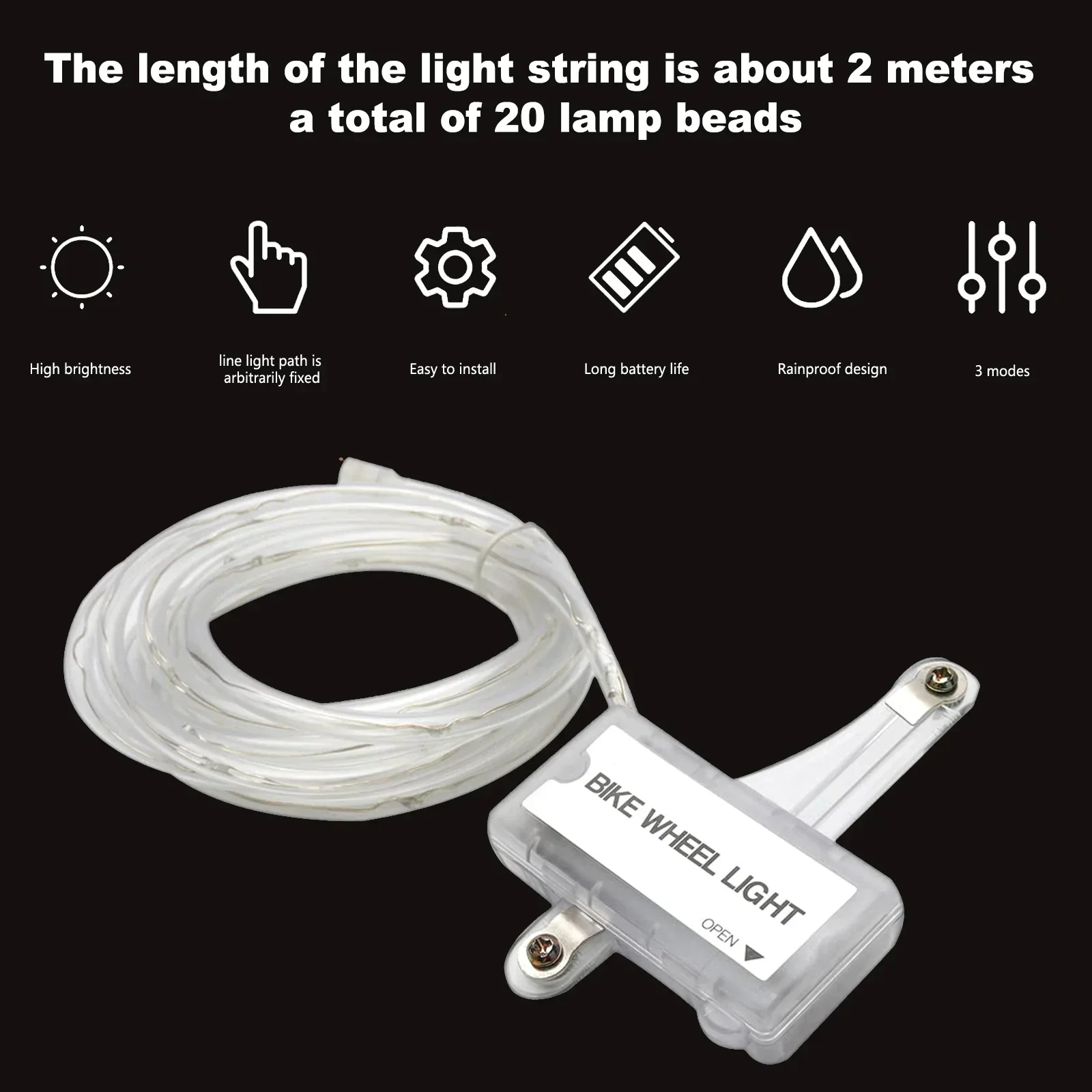 Bike Wheel Light Spoke Lamp Highlight LED Three Work Modes 20pcs Bright LED Lamp LED Bike Wheel Lights LED Light Brand New
Bike Wheel Light Spoke Lamp Highlight LED Three Work Modes 20pcs Bright LED Lamp LED Bike Wheel Lights LED Light Brand New
