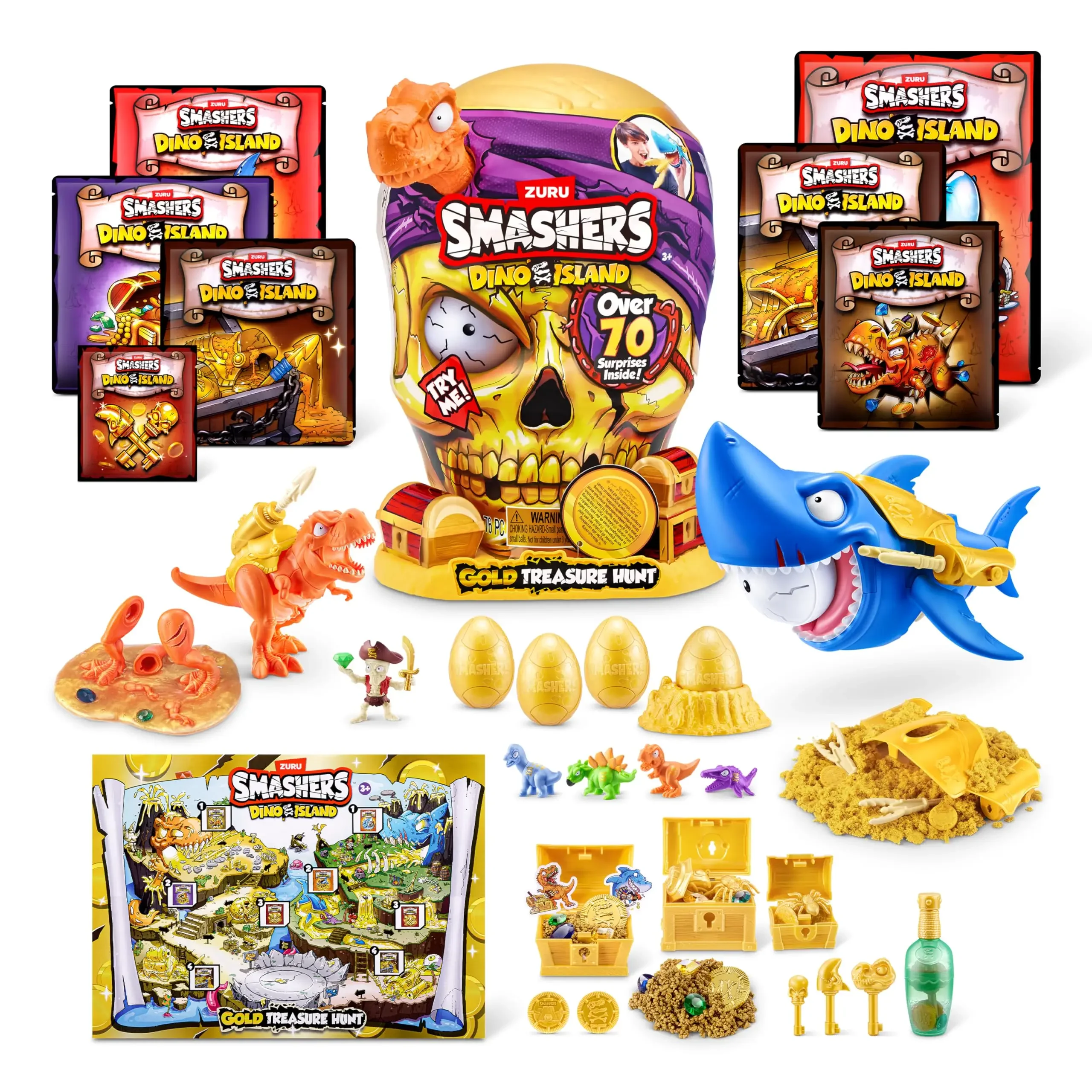 ZURU Smashers Dino Island Gold Treasure Hunt тематическая акула гигантский череп глаз сюрприз интерактивные игрушки Коллекционная модель подарки для детей
ZURU Smashers Dino Island Gold Treasure Hunt тематическая акула гигантский череп глаз сюрприз интерактивные игрушки Коллекционная модель подарки для детей