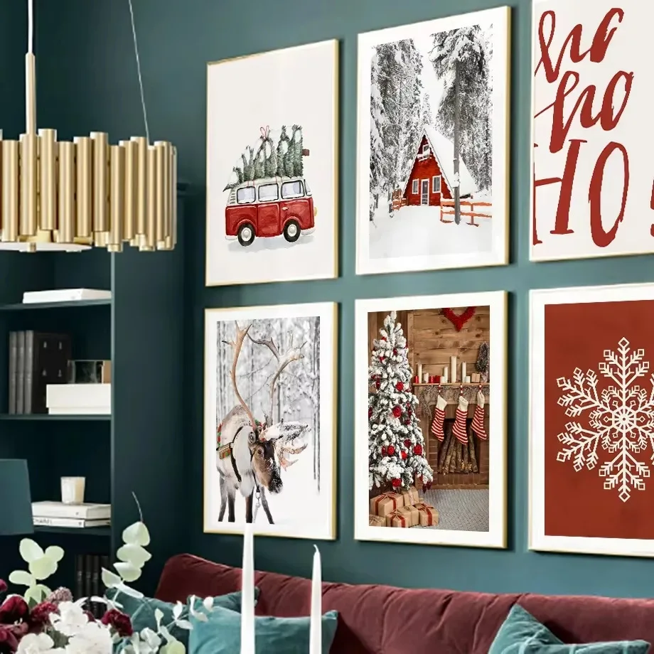 Christmas Tree Gift Red Cabin Snow View Bus Deer Squirrel Winter Wall Art Poster Canvas Painting Pictures Home Decoration
Christmas Tree Gift Red Cabin Snow View Bus Deer Squirrel Winter Wall Art Poster Canvas Painting Pictures Home Decoration