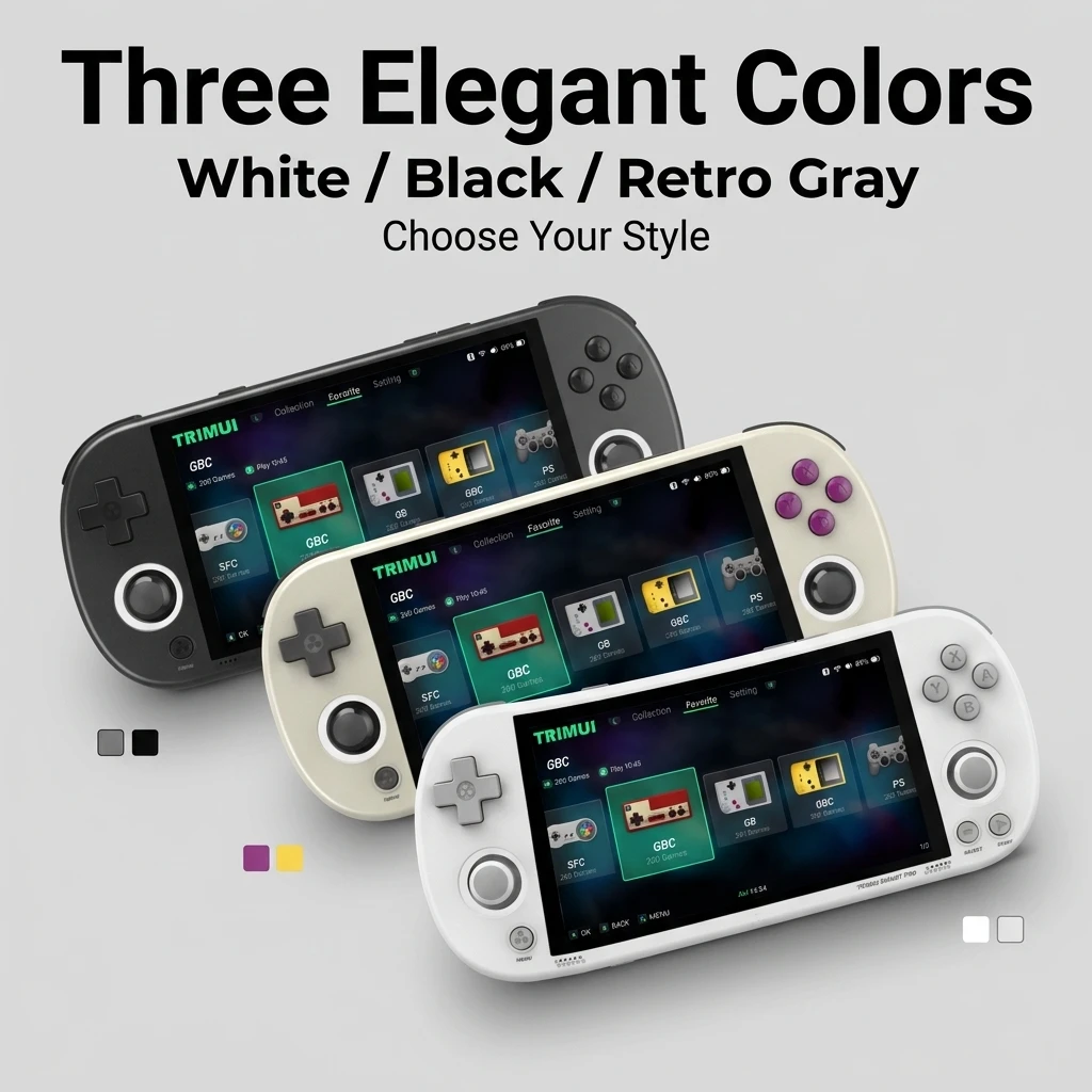 Trimui Smart Pro Retro Handheld Game Console 4.96 Inch HD IPS Screen Open Source Linux System Portable Pocket Gaming Player Buil
Trimui Smart Pro Retro Handheld Game Console 4.96 Inch HD IPS Screen Open Source Linux System Portable Pocket Gaming Player Buil