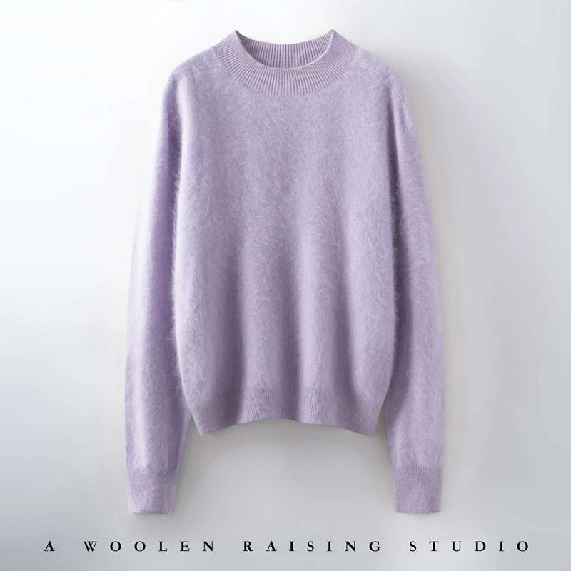 Women's Sweater 95% Wool 5% Cashmere Loose Basic Mock Neck Sweaters Warm Solid Knitwear Pullover Female Tops Autumn Winter 2025
Women's Sweater 95% Wool 5% Cashmere Loose Basic Mock Neck Sweaters Warm Solid Knitwear Pullover Female Tops Autumn Winter 2025