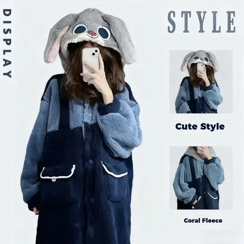 Аниме мультфильм Зоотопия Джуди милый утолщенный теплый пижамный комплект домашняя одежда осенне-зимние пижамы ночная рубашка пара BFF подарок-сюрприз
Аниме мультфильм Зоотопия Джуди милый утолщенный теплый пижамный комплект домашняя одежда осенне-зимние пижамы ночная рубашка пара BFF подарок-сюрприз