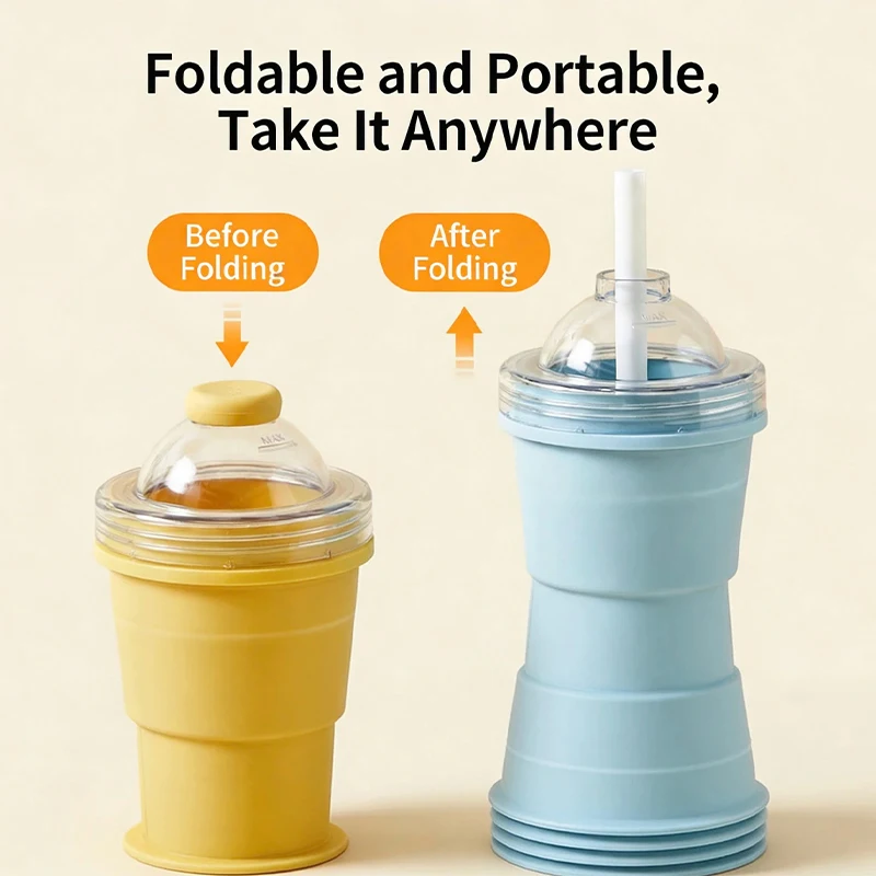 Foldable Ice Ball Cup With Built-in Straw Silicone Food Grade Ice Making Cup Mold Portable Summer Outdoor Travel Drink Water Cup
Foldable Ice Ball Cup With Built-in Straw Silicone Food Grade Ice Making Cup Mold Portable Summer Outdoor Travel Drink Water Cup