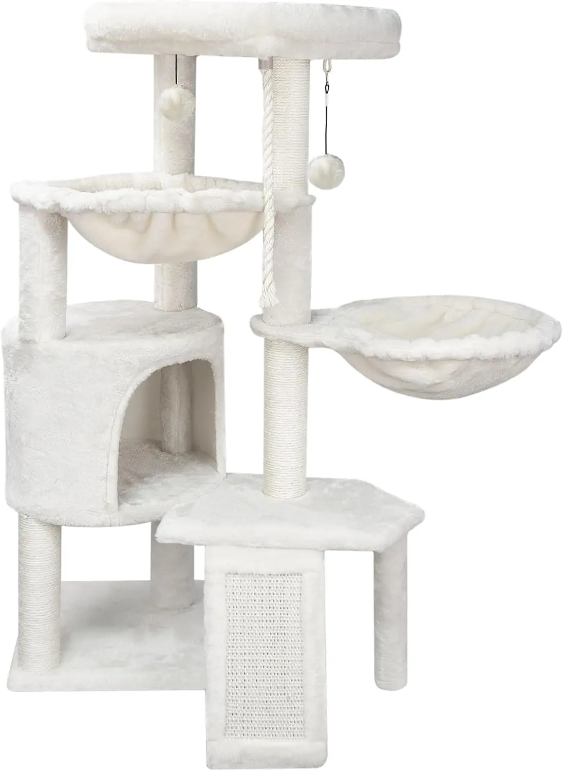 3-Tier Cat Tree with Condo, Hammocks, Sisal Posts, Beige
3-Tier Cat Tree with Condo, Hammocks, Sisal Posts, Beige