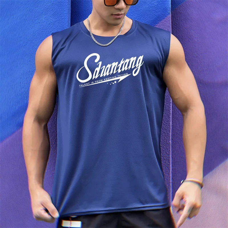 Summer Gym Vest High Quality mesh Shirt Sleeveless T-shirts Men Tank Tops basketball running Fitness Training Vest men clothing
Summer Gym Vest High Quality mesh Shirt Sleeveless T-shirts Men Tank Tops basketball running Fitness Training Vest men clothing