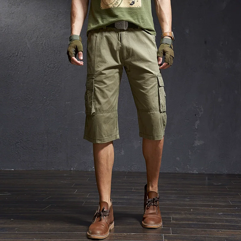 Men's Cargo Shorts – Multi-Pocket 7/8 Length, Loose Fit Cotton Blend, Tactical Outdoor Casual Pants for Summer Hiking Work
Men's Cargo Shorts – Multi-Pocket 7/8 Length, Loose Fit Cotton Blend, Tactical Outdoor Casual Pants for Summer Hiking Work