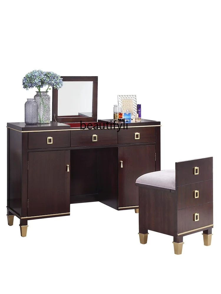 American Light Luxury Dresser Bedroom Makeup Table Flip Toilet Cabinet All Solid Wood Dresser
American Light Luxury Dresser Bedroom Makeup Table Flip Toilet Cabinet All Solid Wood Dresser