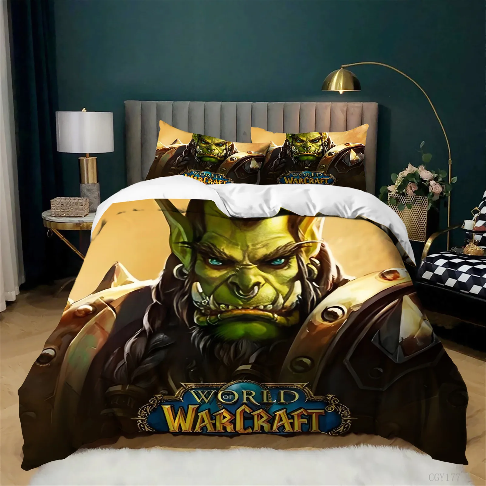 Wo-rld of War-cra-ft Duvet Cover with Pillowsham Single Size 3pcs Ultra Soft Comforter Set Lightweight Bedding Duvet Cover Set
Wo-rld of War-cra-ft Duvet Cover with Pillowsham Single Size 3pcs Ultra Soft Comforter Set Lightweight Bedding Duvet Cover Set
