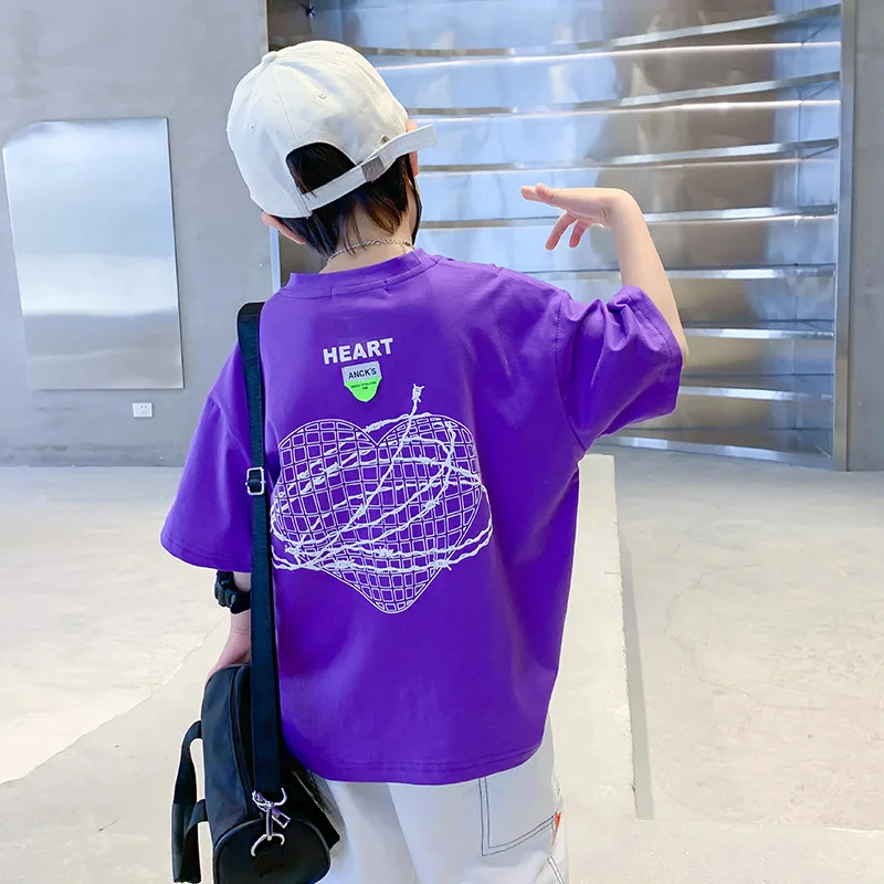 Fashion Brand Pure Cotton ChildrenTSummer T-shirt2024New Year Boys' Short-Sleeved T-shirt Middle and Big Children Half-Sleeved
Fashion Brand Pure Cotton ChildrenTSummer T-shirt2024New Year Boys' Short-Sleeved T-shirt Middle and Big Children Half-Sleeved