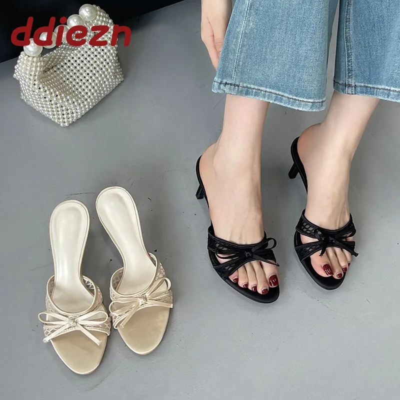 Luxury Female Slip On Footwear Butterfly-Knot Ladies High Heels Shoes Fashion Round Toe Women Heels Slides Shoes Pumps 2025 New
Luxury Female Slip On Footwear Butterfly-Knot Ladies High Heels Shoes Fashion Round Toe Women Heels Slides Shoes Pumps 2025 New
