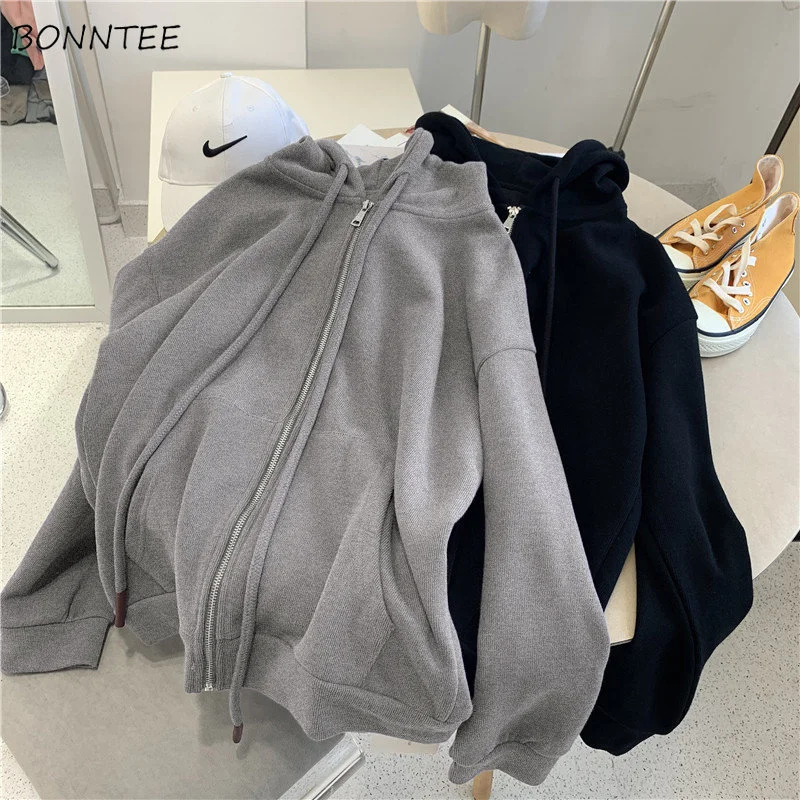 Jackets Women BF Style Couple Solid Minimalist Fashion Female Korean Unisex Hooded Ins Autumn Pockets Chic Baggy Student Outwear
Jackets Women BF Style Couple Solid Minimalist Fashion Female Korean Unisex Hooded Ins Autumn Pockets Chic Baggy Student Outwear