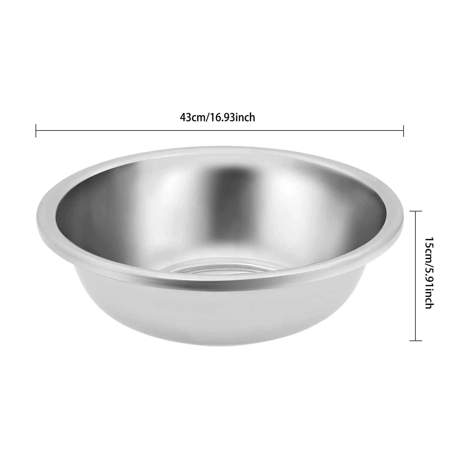 2Pcs 43cm Stainless Steel Mixing Bowls, Mixing Bowls, Extra Large Basin Salad Basin for Family Gatherings and Parties
2Pcs 43cm Stainless Steel Mixing Bowls, Mixing Bowls, Extra Large Basin Salad Basin for Family Gatherings and Parties