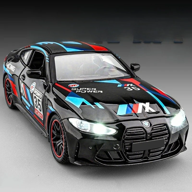 Simulation 1:24 M4 Alloy Car Model with Sound Light Pullback Collection Miniature Voiture Metal Toy Vehicle Gift Ornament
Simulation 1:24 M4 Alloy Car Model with Sound Light Pullback Collection Miniature Voiture Metal Toy Vehicle Gift Ornament