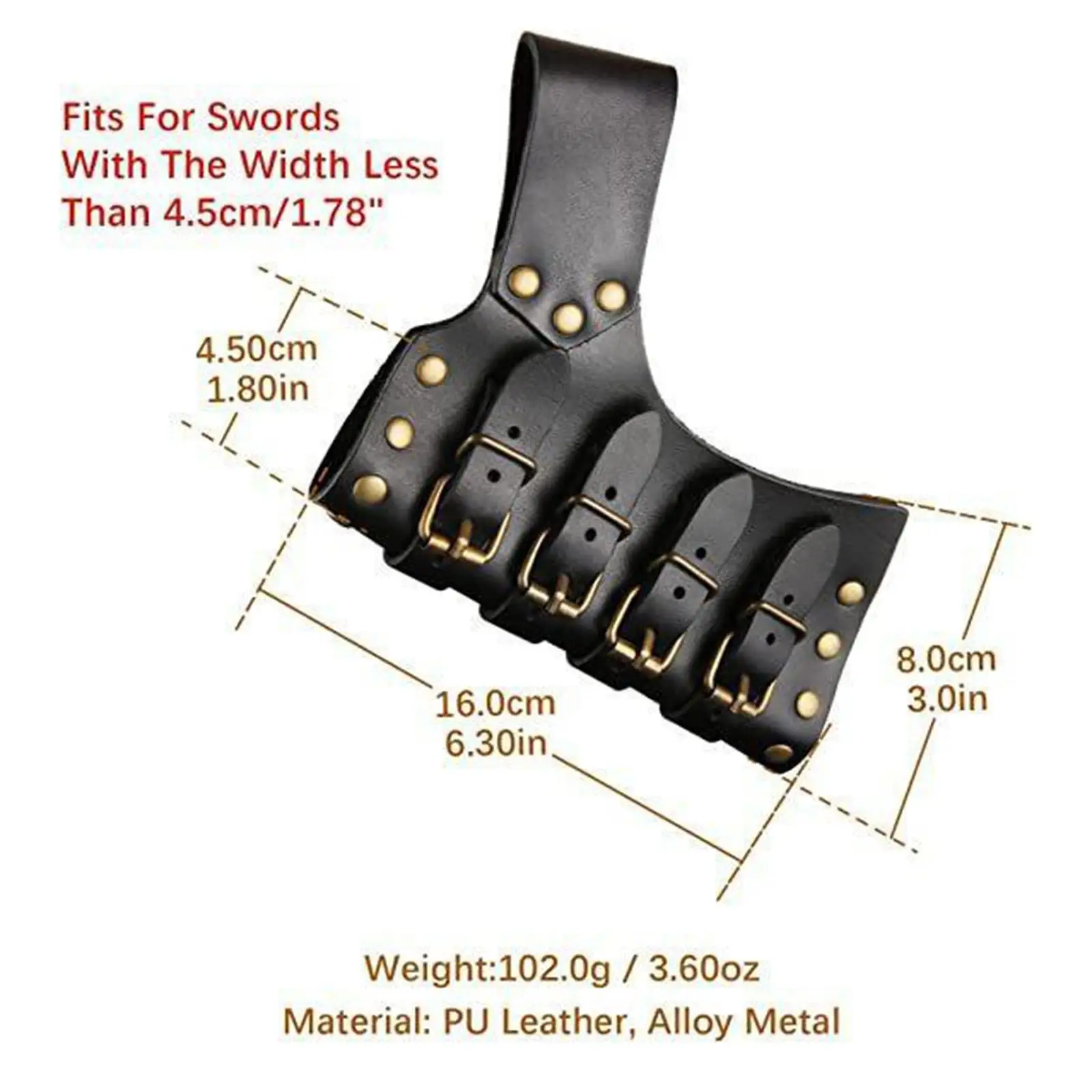 Medieval Sword Frog with Adjustable Buckle Cosplay Leather Sword Sheath Belt
Medieval Sword Frog with Adjustable Buckle Cosplay Leather Sword Sheath Belt