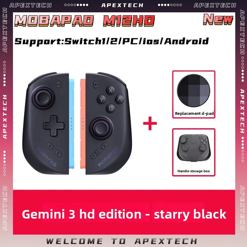MOBAPAD M12 HD Wireless Joycon for Switch 2 TMR Hall Effect Joysticks HD Rumble Mechanical Buttons Remap Macro 800mAh
MOBAPAD M12 HD Wireless Joycon for Switch 2 TMR Hall Effect Joysticks HD Rumble Mechanical Buttons Remap Macro 800mAh