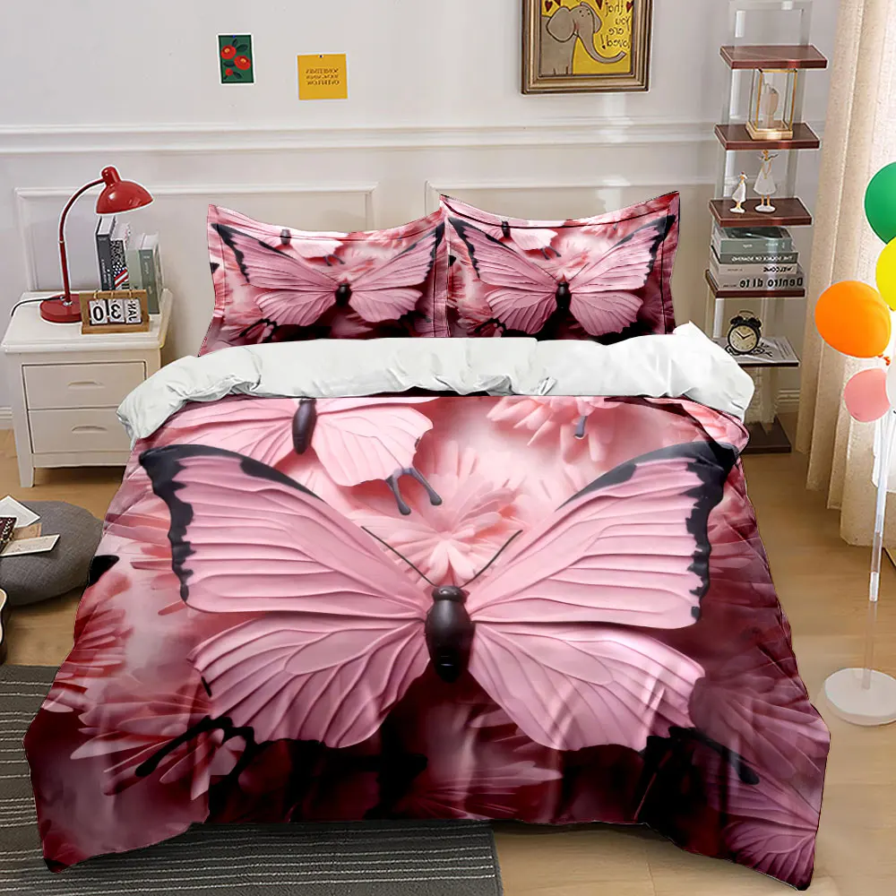 3D Papercut Pink Butterfly Bedding Set,Floral Raised Texture Print Duvet Cover 2 Pillowcases Single Double King Queen,Gift
3D Papercut Pink Butterfly Bedding Set,Floral Raised Texture Print Duvet Cover 2 Pillowcases Single Double King Queen,Gift