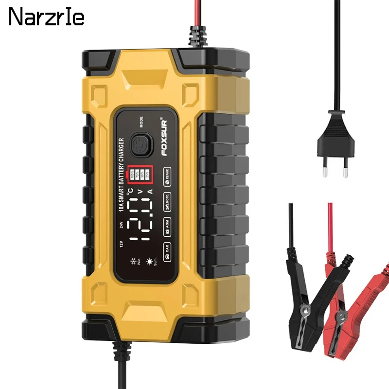 Car Battery Charger 10A 12V Automotive Battery Charger 7-Stage Digital Display Detection Pulse Repair Car Motorcycle Charger
Car Battery Charger 10A 12V Automotive Battery Charger 7-Stage Digital Display Detection Pulse Repair Car Motorcycle Charger