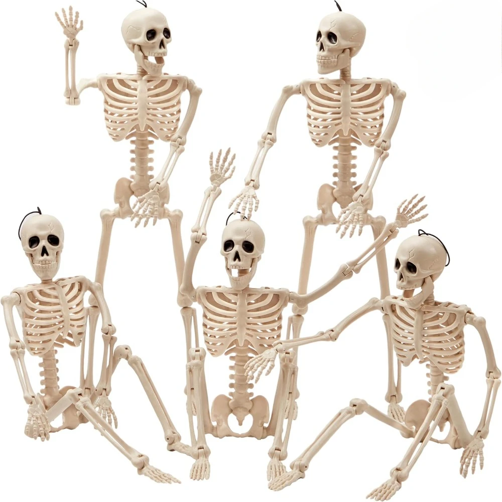 Full Body Hanging Skeleton for Halloween Decoration, 5 Swinging Joint, 16 in
Full Body Hanging Skeleton for Halloween Decoration, 5 Swinging Joint, 16 in