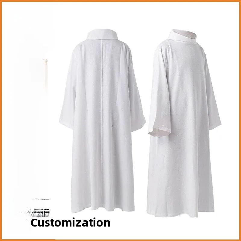 New Medieval White Robe Cosplay Stand Collar Cloak Large Chorus Halloween Performance Costume Home Wear Women's Ethnic Wear
New Medieval White Robe Cosplay Stand Collar Cloak Large Chorus Halloween Performance Costume Home Wear Women's Ethnic Wear