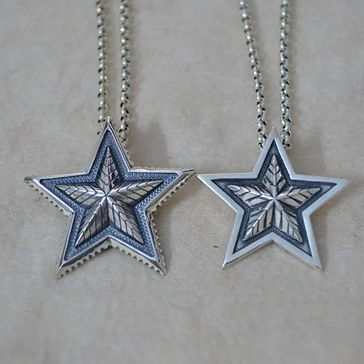 Personalized punk hip-hop accessories trendsetter sterling silver pentagonal star necklace pendant long sweater chain men's retr
Personalized punk hip-hop accessories trendsetter sterling silver pentagonal star necklace pendant long sweater chain men's retr