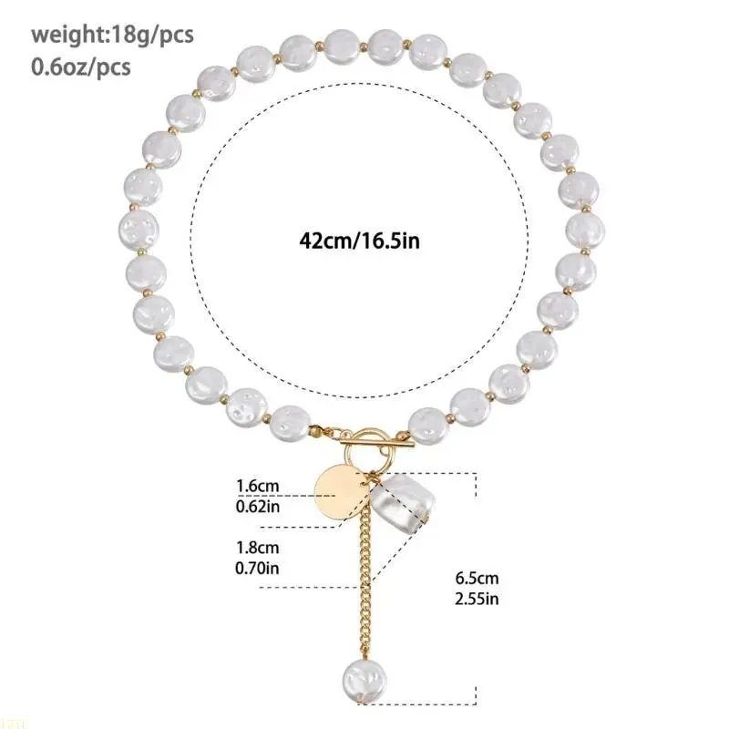 15YC Lightweight Single Layer Necklace in Baroque Fashion Unique Pearls Neck Jewelry
15YC Lightweight Single Layer Necklace in Baroque Fashion Unique Pearls Neck Jewelry