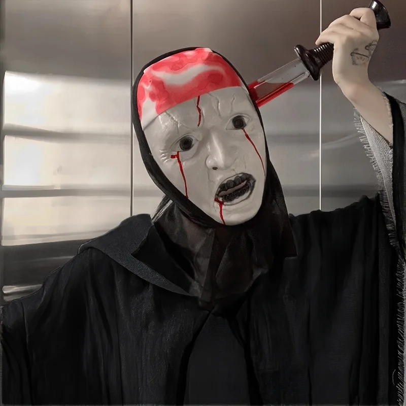 Маска монахини на все лицо ужасов на Хэллоуин
Маска монахини на все лицо ужасов на Хэллоуин
