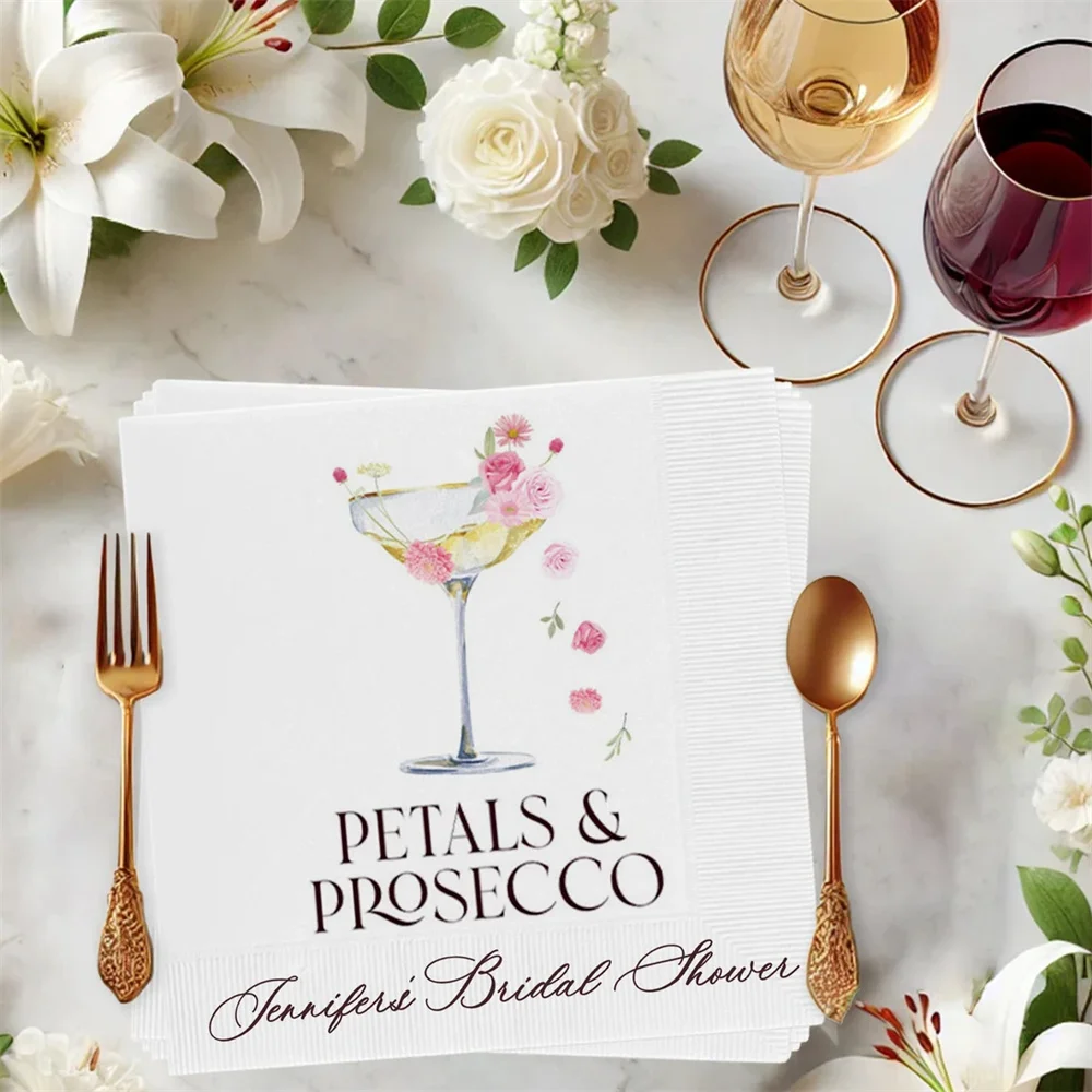50PCS Custom Bridal Shower Napkins Personalized Bridal Shower Party Napkins Wedding Napkins Bridal Shower Gifts Petals & Prosecc
50PCS Custom Bridal Shower Napkins Personalized Bridal Shower Party Napkins Wedding Napkins Bridal Shower Gifts Petals & Prosecc